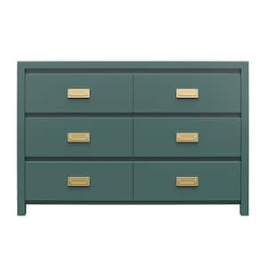 Haven 48 in., 6-Drawer Kids Dresser, Hunter Green