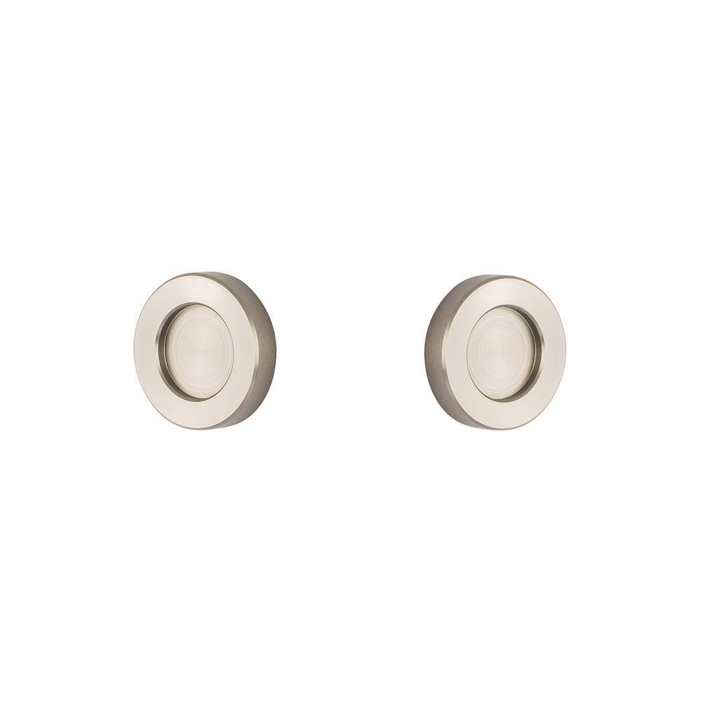 Satin Nickel Round Finger Pull, Double-Sided price history on PriceWatchPro