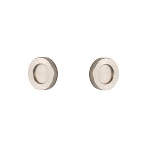 Satin Nickel Round Finger Pull, Double-Sided