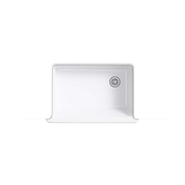 KOHLER Whitehaven Undermount Cast Iron 33 in. Single Bowl Kitchen Sink in White with Tournant Faucet in Stainless Steel