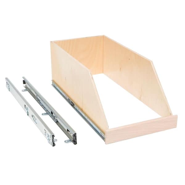 Slide-A-Shelf Made-To-Fit 8 in. High Side Slide-Out Shelf, 6 in. to 30 in. Wide, Full-Extension, Choice of Wood Front