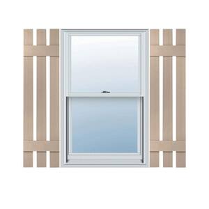 12 in. W x 54 in. H TailorMade Three Board Spaced (2 Batten), Board-n-Batten Shutters - Wicker