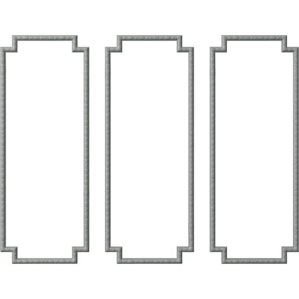 Ekena Millwork 28 in. W x 72 in. H Unfinished Polyurethane Sellek Panel Moulding Kit (Triple Panel)