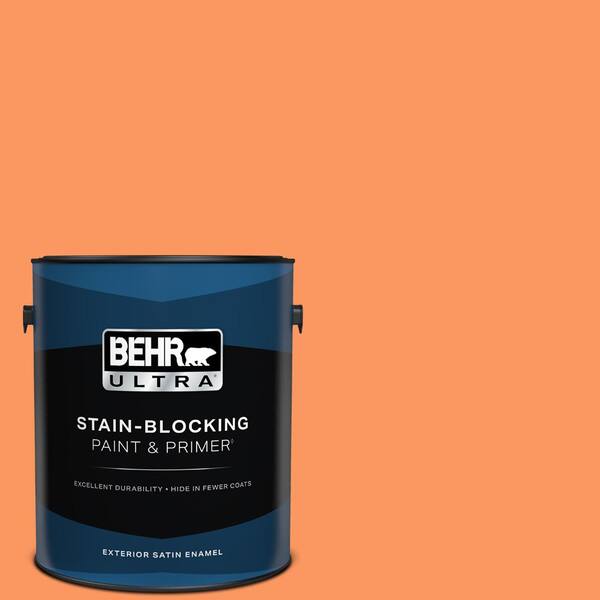 BEHR ULTRA 1 gal. #230B-5 Indian Paint Brush Satin Enamel Exterior Paint & Primer