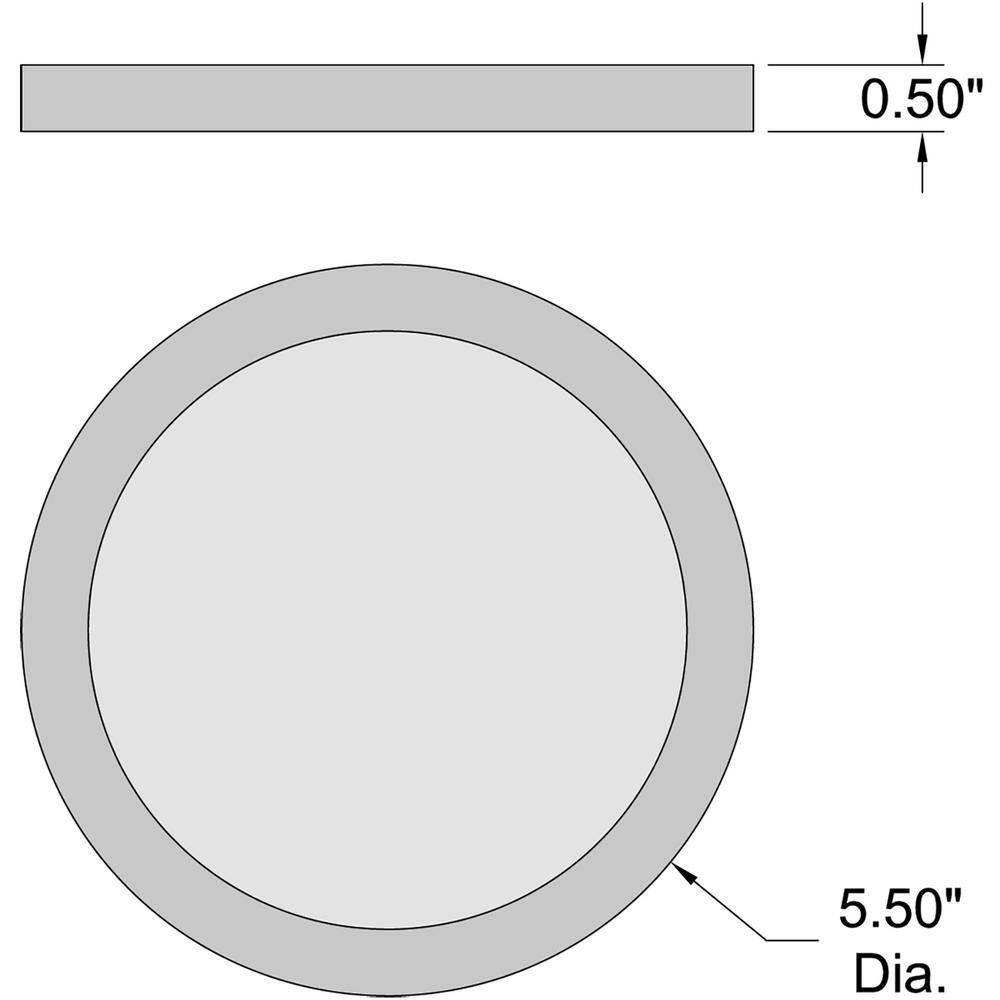 Sleek 5.5" Brushed Steel Round LED Flush Mount Ceiling Light