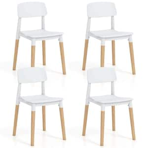 White Beech Ergonomic Dining Chairs Set of 4