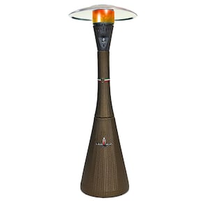 82 in. 46,000 BTU Brown Rattan Traditional Natural Gas Patio Heater