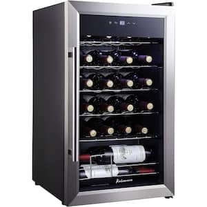 24 Bottle 2.4 cu. ft Cellar Cooling Unit with Compressor in stainless steel with Glass Door with Concealed Handle