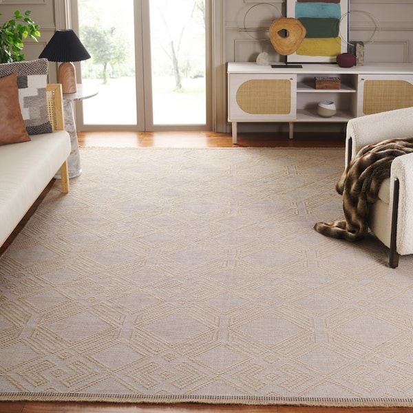 Aspect Ivory/Natural 9 ft. x 12 ft. Diamond Geometric Area Rug