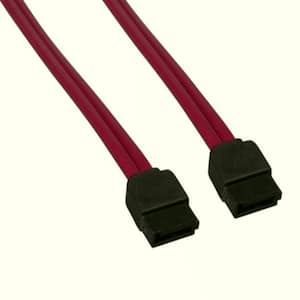 SANOXY 1 m 7-Pin 180° Serial ATA Device Cable, Translucent Red  SNX-CBL-LDR-SA104-C101 - The Home Depot