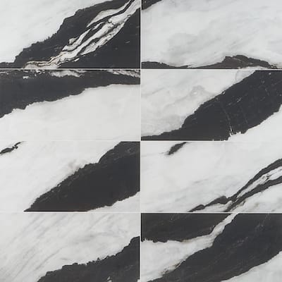 Saroshi Panda White 11.81 in. x 23.62 in. Polished Porcelain Floor and Wall Tile (15.5 sq. ft./Case)