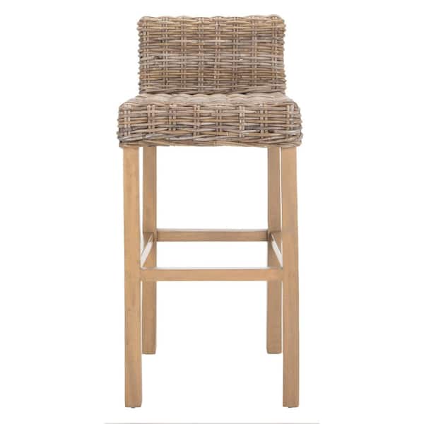 Cypress 29.5 in. Rustic Gray Bar Stool