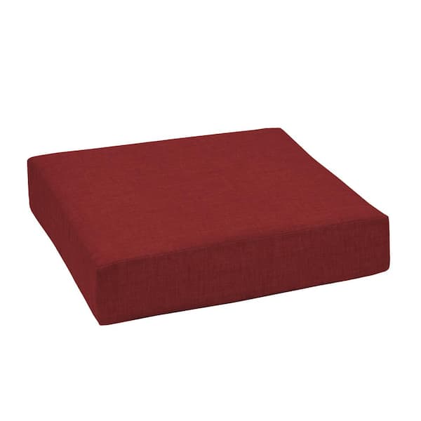 ARDEN 24 in. x 24 in. Outdoor Lounge Chair Cushion in Ruby Red Leala