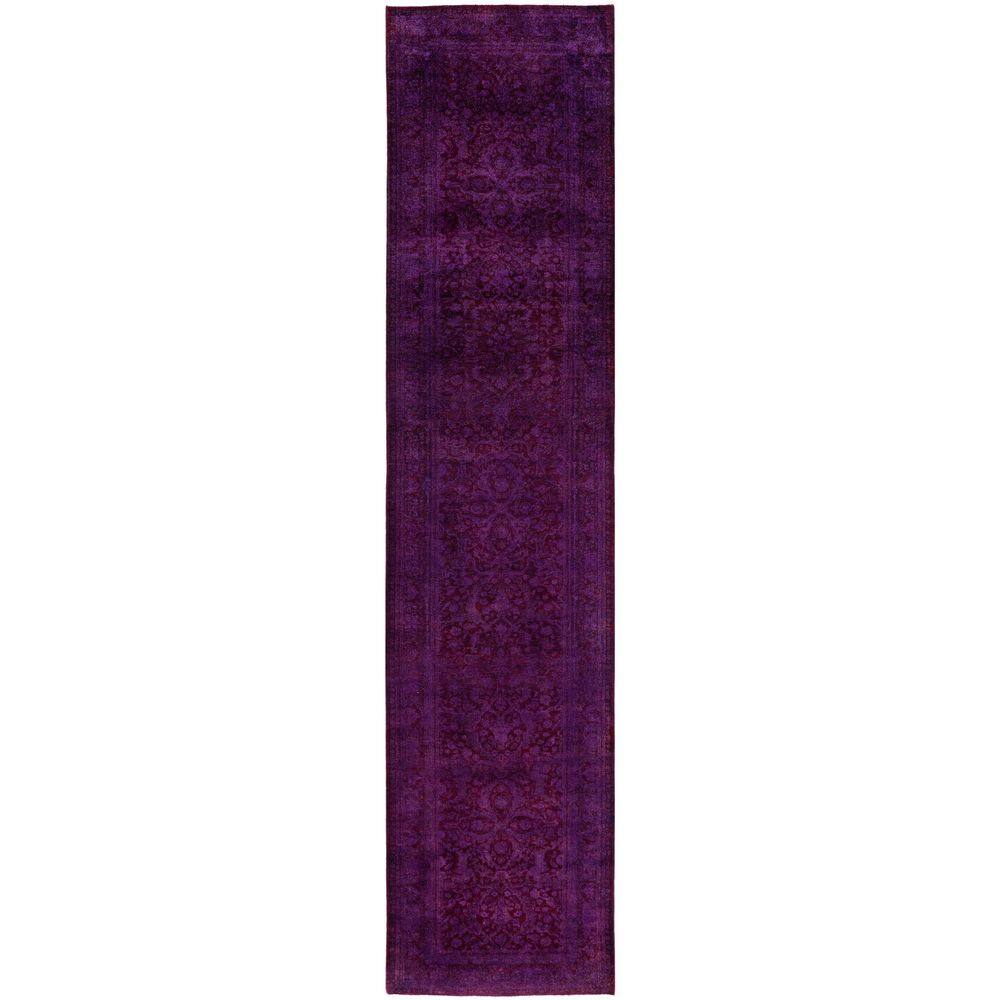 Overdyed Purple 3 ft. x 11 ft. Solid Wool Indoor Runner Rug price history on PriceWatchPro