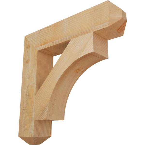 Ekena Millwork 6 in. x 30 in. x 30 in. Douglas Fir Westlake Craftsman Rough Sawn Bracket