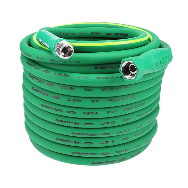 SmartFlex 5/8 in. x 100 ft. Garden Hose with 3/4 in. GHT Ends HSFG5100GR -  The Home Depot