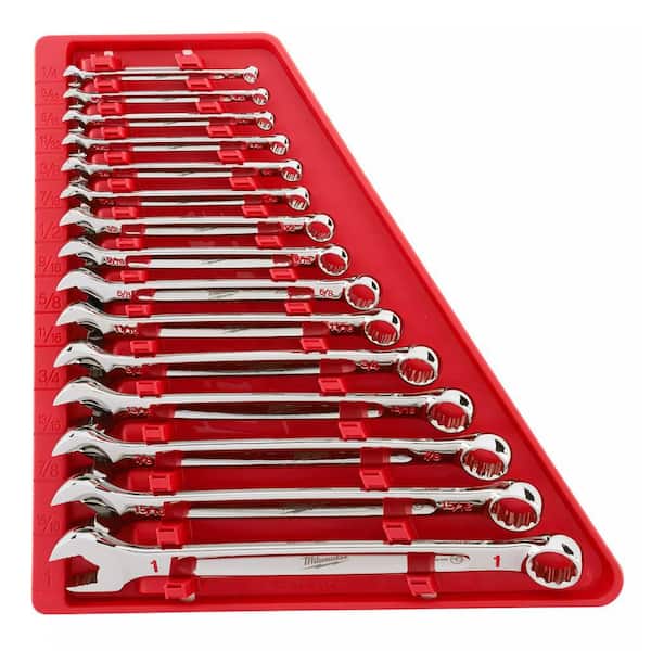Milwaukee Combination SAE Wrench Mechanics Tool Set (15-Piece) 48