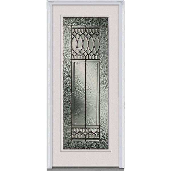 MMI Door 36 in. x 80 in. Paris Right Hand Full Lite Classic Primed Fiberglass Smooth Prehung Front Door