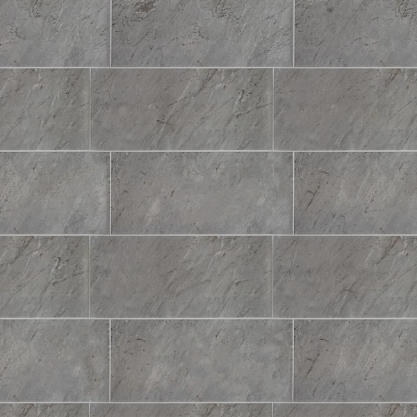 Mountain Storm Gray 9.75 in. x 21.625 in. Glossy Ceramic Wall Tile (14.80 sq. ft./Case)
