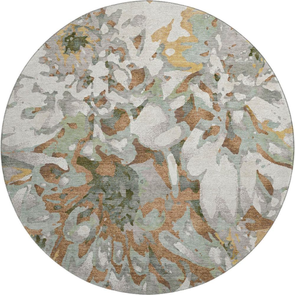 Addison Rugs Mayfield Premium Machine Washable Abstract AMF2340 Copper ...