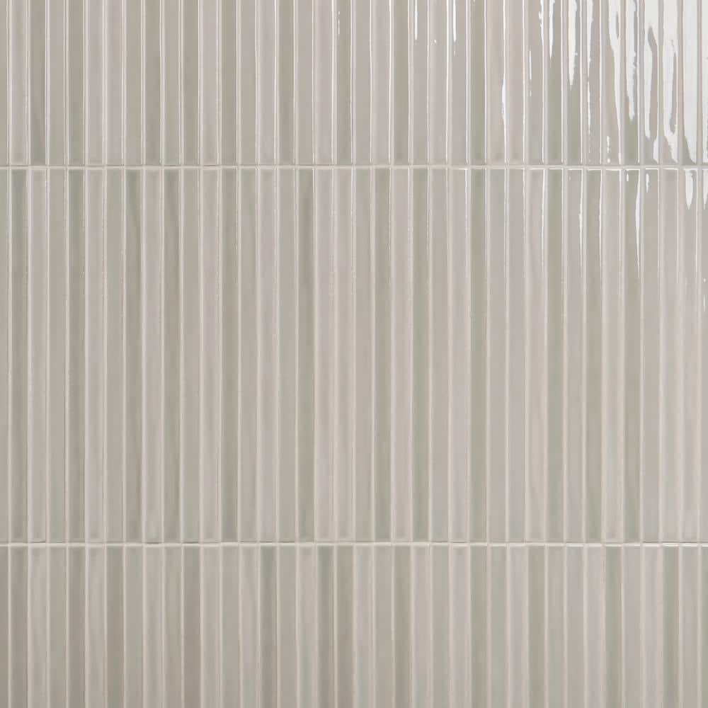 Vistaio Chameleon Gray 5.27 in. x 17.71 in. Glossy Ceramic Mosaic Wall Tile (0.64 sq. ft./each) price history on PriceWatchPro