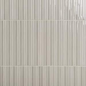 Vistaio Chameleon Sage 5.27 in. x 17.71 in. Glossy Ceramic Mosaic Wall Tile (0.64 sq. ft./each)