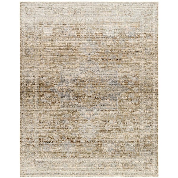 Livabliss Margaret Taupe/Brown Medallion 8 ft. x 10 ft. Washable Indoor/Outdoor Area Rug