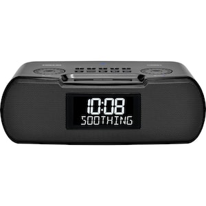 FM/AM/Bluetooth/Aux-in Digital Tuning Clock Radio with USB Charging Port and 27 Ambient Sounds