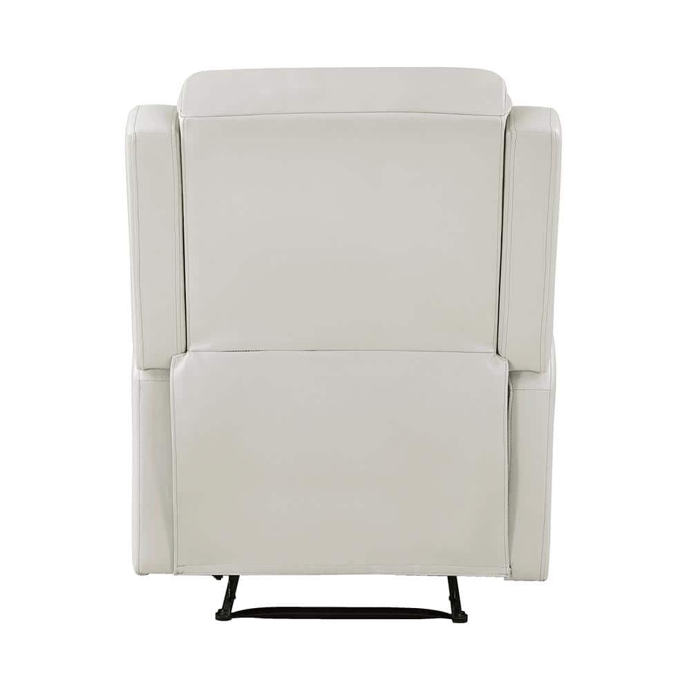 Taupe Faux Leather Recliner with Manufactured Wood Frame