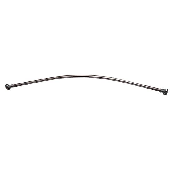 Barclay Products 48 in. Aluminum Curved Shower Rod in Brushed Nickel