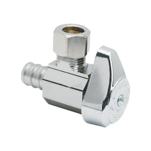 1/2 in. Crimp PEX Barb Inlet x 3/8 in. Compression Outlet Angle Valve