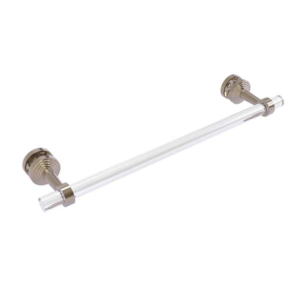 Allied Brass CV-41D-SM-18-CA Clearview Collection 18 Inch Shower Door Towel Bar with Dotted Accents Antique Copper 