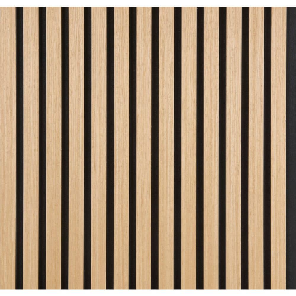 Quanti Acoustic 0.70 in. x 20.47 in. x 96.06 in. Light Oak FSC 100% Sound Absorbing Wall Panel w/Black Poly Back price history on PriceWatchPro