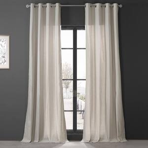 Deisgn Solutions Messina Solid 84-Inch Grommet Window Curtain Panel in Cream 