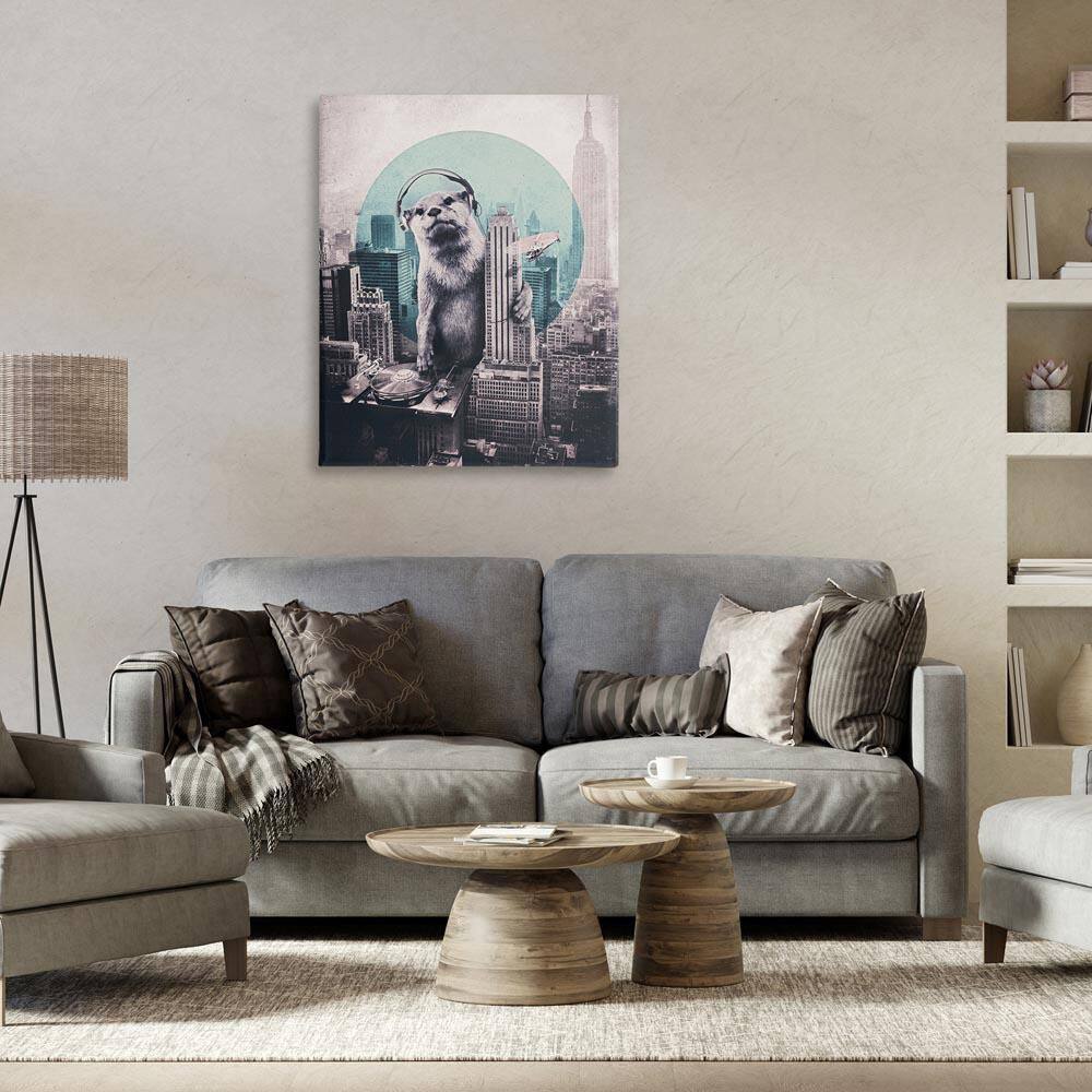 DJ Otter Over Cityscape by Ali Gulec Unframed Music Graphic Art Print 40 in. x 30 in. price history on PriceWatchPro