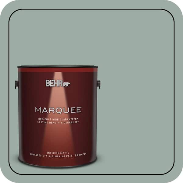 BEHR MARQUEE 1 gal. #N420-3 Misty Moss One-Coat Hide Matte Interior Paint & Primer