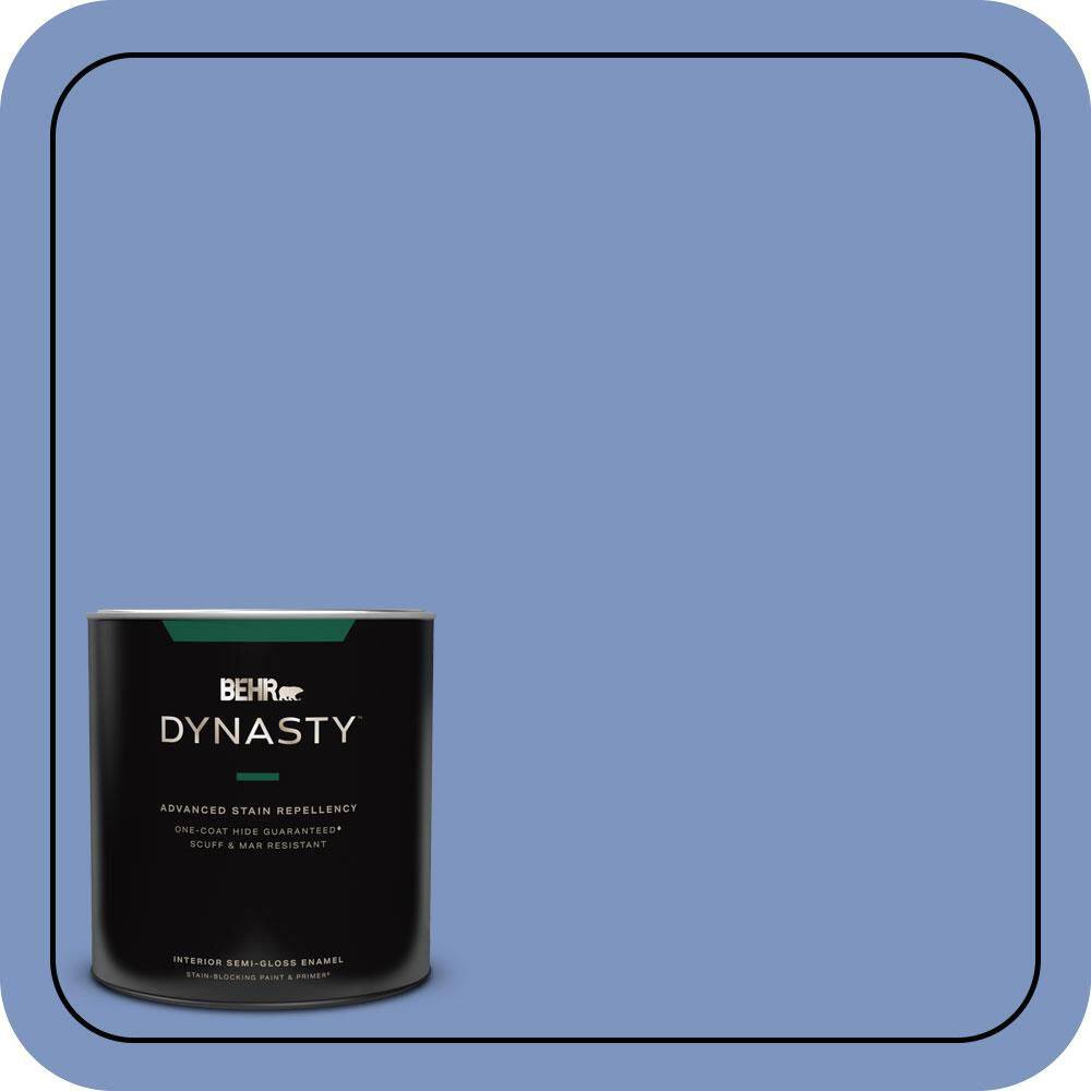 1 qt. #M540-5 Blue Satin One-Coat Hide Semi-Gloss Enamel Interior Stain-Blocking Paint and Primer price history on PriceWatchPro
