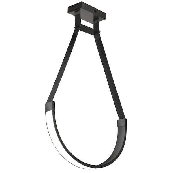 Dainolite Regan 1 Light Matte Black Statement Integrated LED Pendant Light