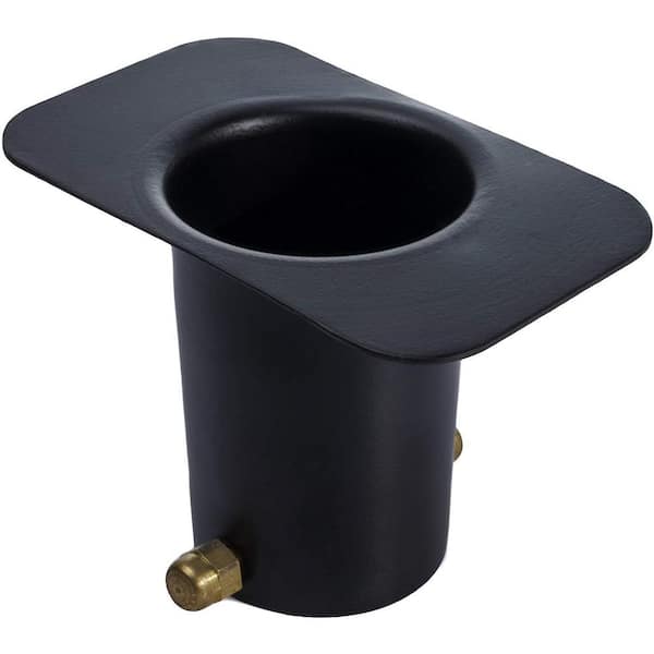 Aluminum Gutter Adapter Kit with Brass Bolt (Black)