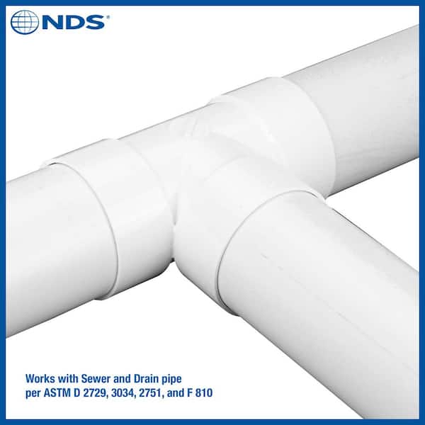 NDS PVC S&D Tee, 3 in. Hub X Hub X Hub 3P01 - The Home Depot