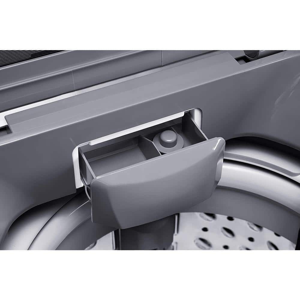 Gray Stainless Steel Top-Loading Electric Washer for RV