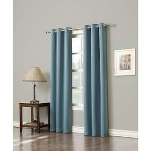 Sun Zero Stone Woven Thermal Blackout Curtain - 40 in. W x 63 in