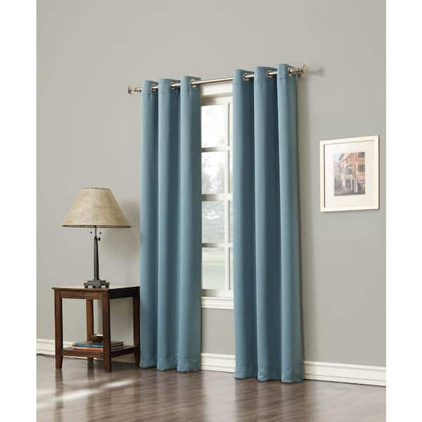 Sun Zero Mineral Woven Thermal Blackout Curtain - 40 in. W x 63 in. L