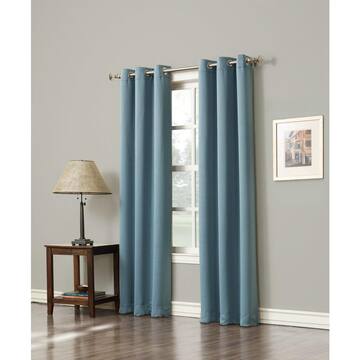 Sun Zero Mineral Woven Thermal Blackout Curtain - 40 in. W x 84 in. L 48055