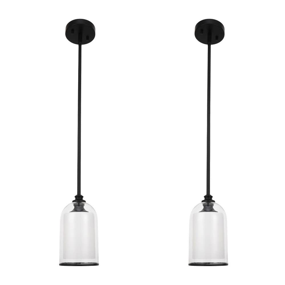1-Light Matte Black Metal Mini Pendant Light, Modern Small Hanging Pendant Lighting, E26 Base 110V for Kitchen Island price history on PriceWatchPro