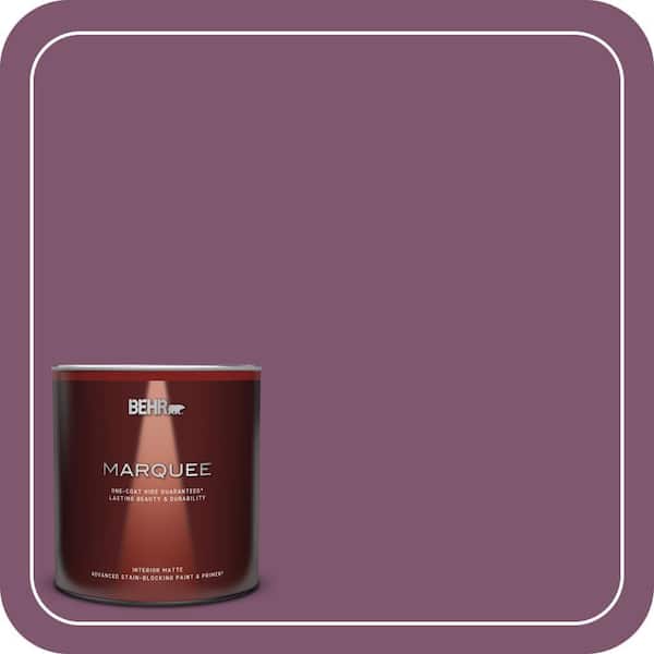BEHR MARQUEE 1 Qt. #M110-7 Euphoric Magenta One-Coat Hide Matte Interior Paint & Primer