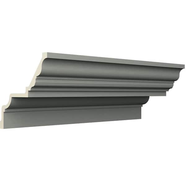 Ekena Millwork Jenna 16.375 in. D x 21.875 in. W x 96 in. L Polyurethane Crown Moulding