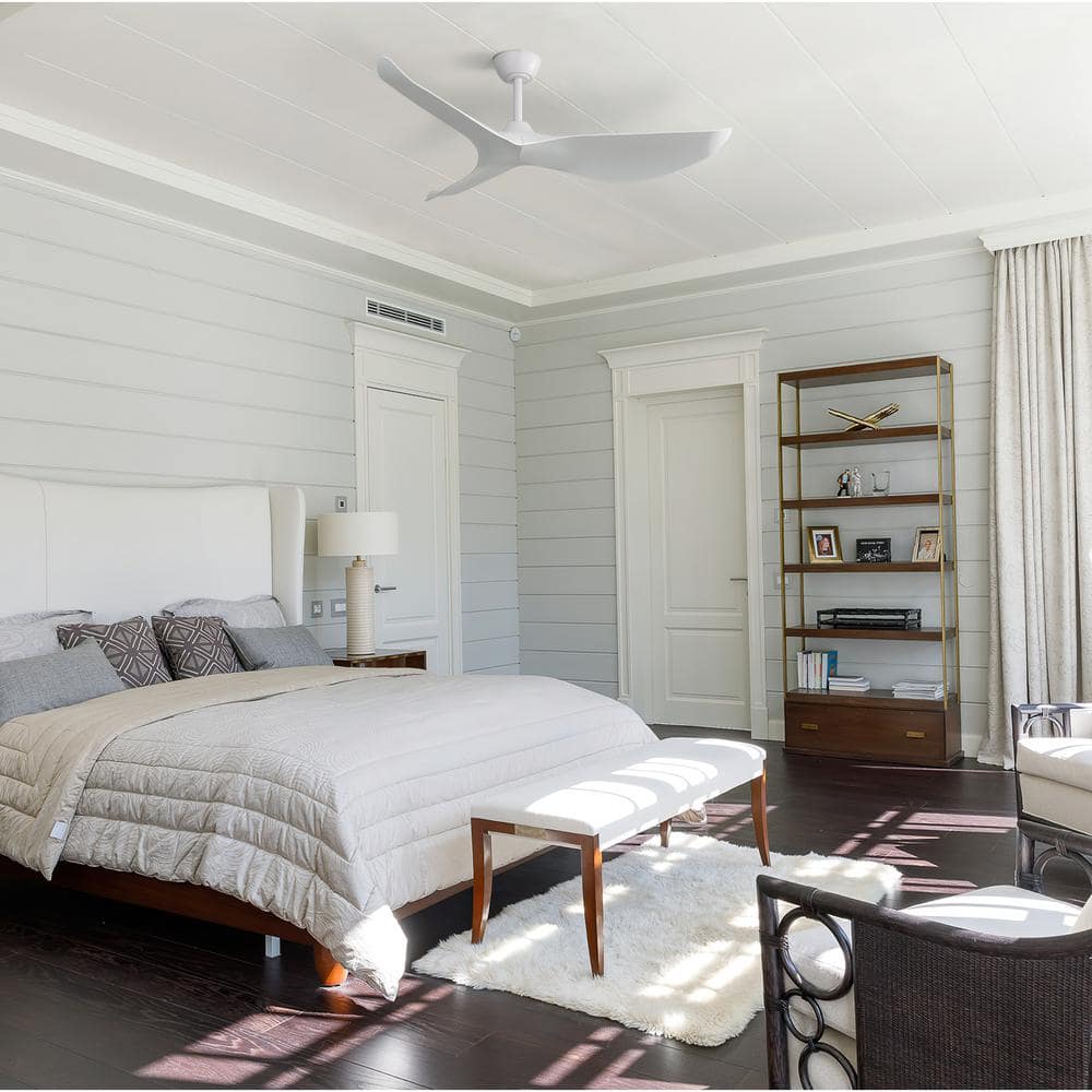 38'' White ABS 3-Blade Ceiling Fan with Remote