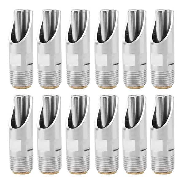 12 Pieces Stainless Steel Pig Nipple Drinker Water Feeder 1/2 NPT for Sows Piglets with Water-Saving Design