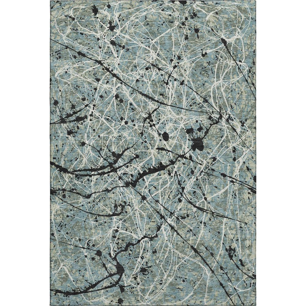 Mayfield Premium Machine Washable Abstract AMF2389 Aloe 10 ft. x 14 ft. Area Rug price history on PriceWatchPro